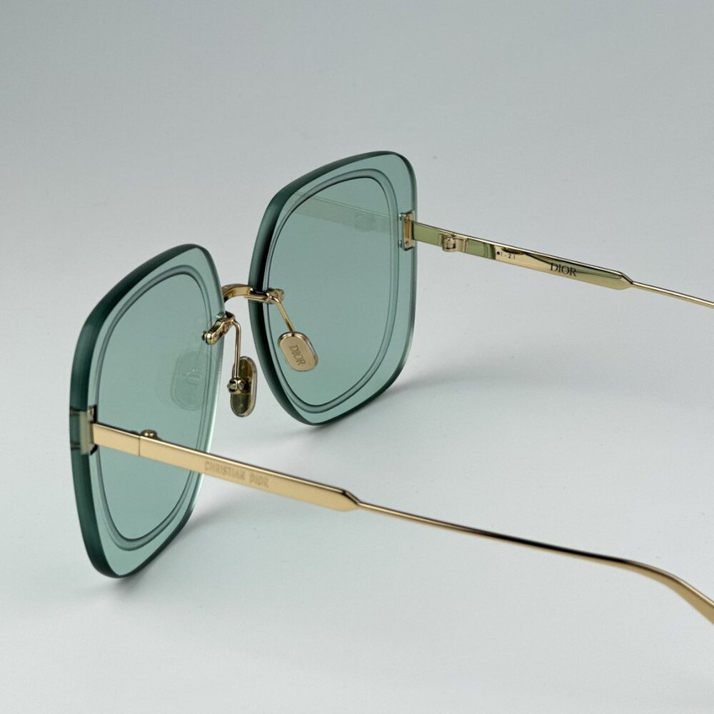 Dior ULTRADIOR SU B0O0 BRAND NEW Sunglasses Gold Green Women Square Oversized - Picture 11 of 13